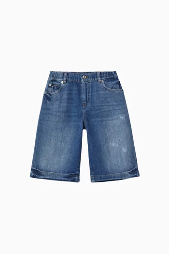 Bermuda Shorts in Cotton Denim