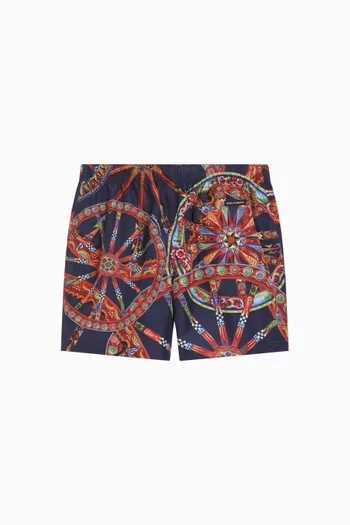 Carretto-Print Swim Shorts