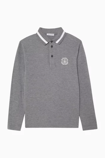 Logo Polo Shirt in Cotton