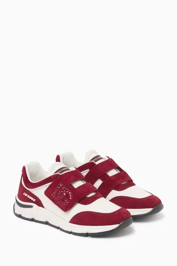 Sneakers in Suede % Calfskin Leather