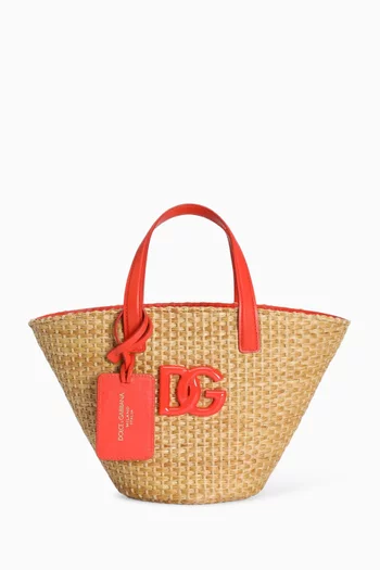 Majolica Tote Bag in Raffia