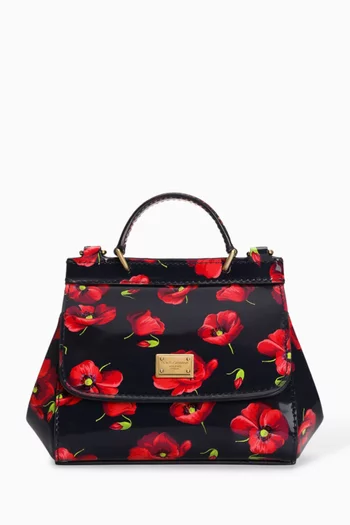 Sicily Top-handle Bag in Printed Patent Leather