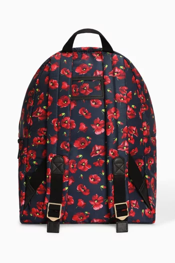 Poppy-Print Backpack in Nylon