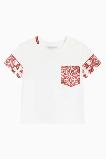 Majolica-print T-shirt in Cotton Jersey