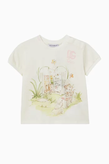 Graphic-print T-Shirt in Cotton Jersey