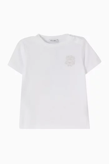 Crest Logo T-shirt in Cotton
