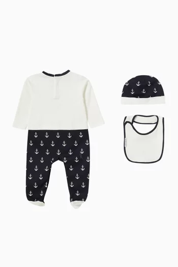 Marina-print 3-piece Gift Set in Cotton