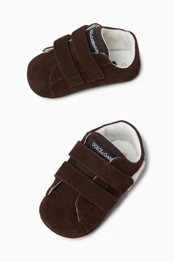 Double Velcro Sneakers in Suede