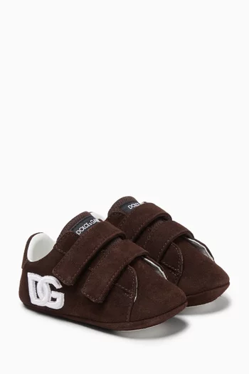 Double Velcro Sneakers in Suede