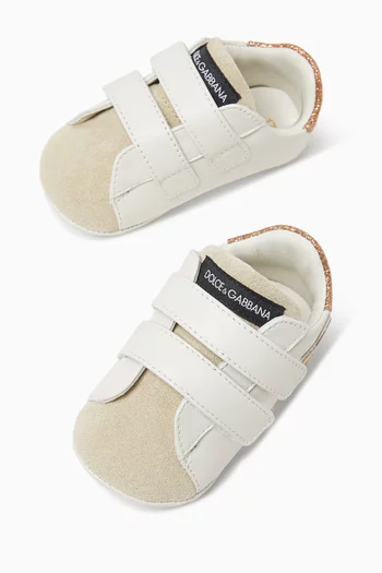 Logo Sneakers in Leather & Suede