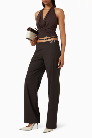 Sazriel Cowl Top in Soft Mesh