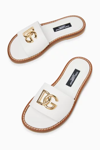 Slip-on Slides in Calf Leather