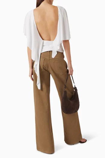 Fluted Asymmetric Top in Viscose-jersey