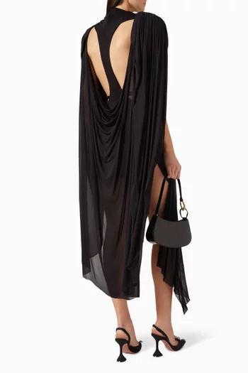 Torrent Draped Mini Dress in Jersey