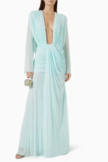 Ripple Drape Gown