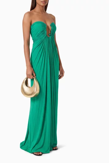 Helix Crystal Strapless Gown