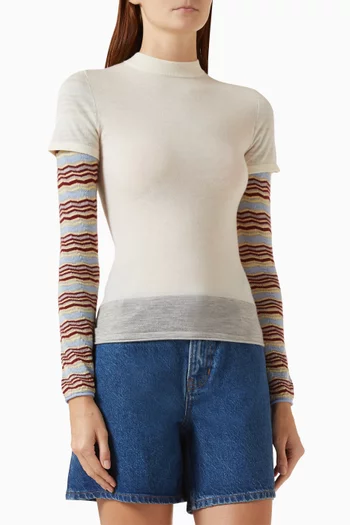 2-in-1 Layered T-shirt in Knit