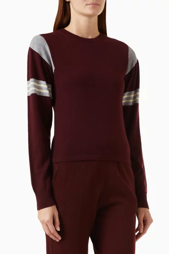 Contrast-trim Sweater in Knit