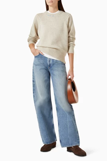 V-inset Sweater in Knit