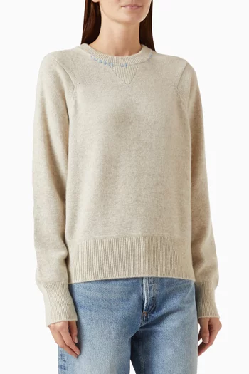 V-inset Sweater in Knit