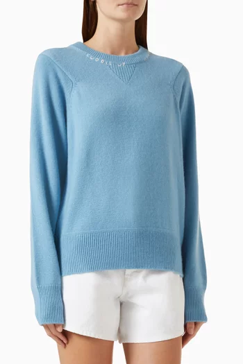 V-inset Sweater in Knit