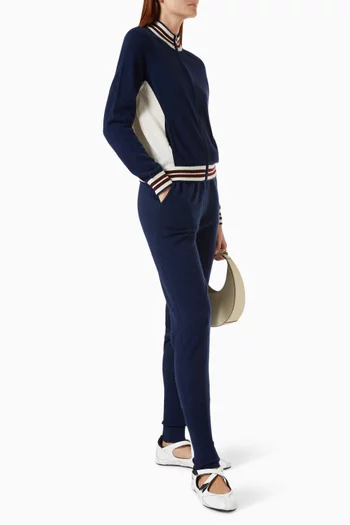 Contrast Sports Jacket in Knit