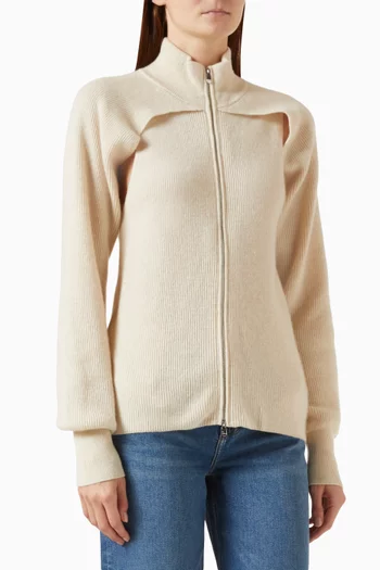 Sleeve Cape Jacket in Cashmere