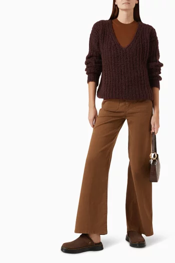 Hand-knit Vest Sweater Set