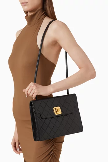 Vintage Square Flap Bag in Quilted Leather