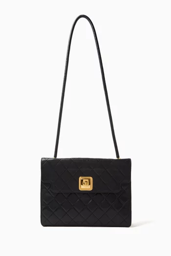 Vintage Square Flap Bag in Quilted Leather