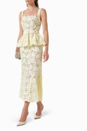 Peplum Dress in Lace