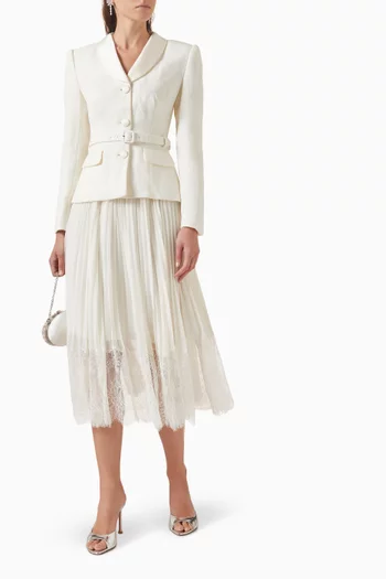 Shawl-collar Dress in Boucle