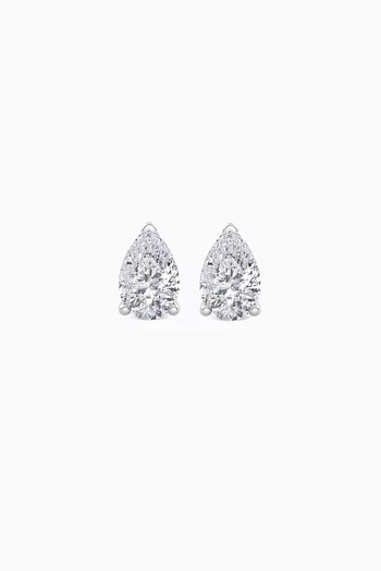 Mini Pear Diamond Studs