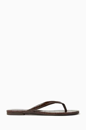 Amelia Flip-flop Sandals in Bovine Leather