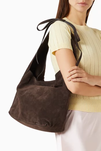 Medium Vittoria Tote Bag in Suede