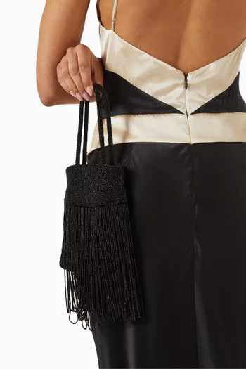 Mini Valentina Beaded Top-handle Bag