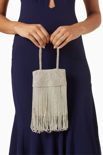 Mini Valentina Beaded Top-handle Bag