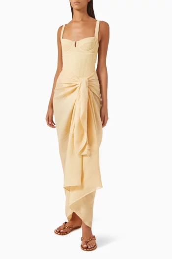St. Tropez Sarong in Crinkle Linen