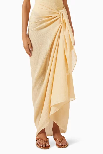 St. Tropez Sarong in Crinkle Linen