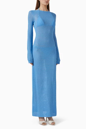 Bodrum Maxi Dress in Lace Crochet