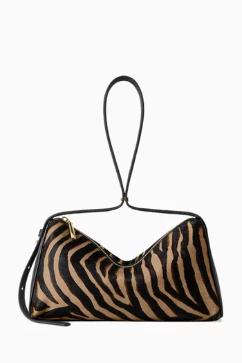 Small Ziger Prism Shoulder Bag in Calf Hair