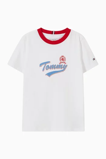 Crest Logo T-Shirt in Cotton Jersey