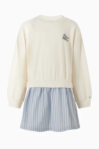 Logo Sweatshirt Dress in Cotton