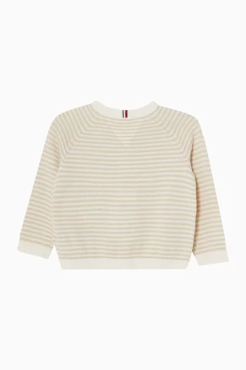 Striped Cardigan in Cotton