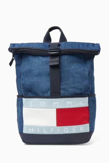 Flag Logo Backpack in Denim