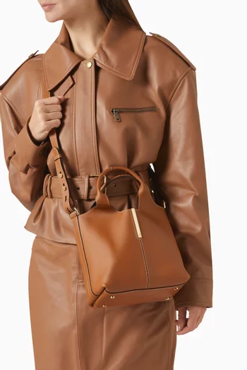 Mini Shopping Bag in Leather