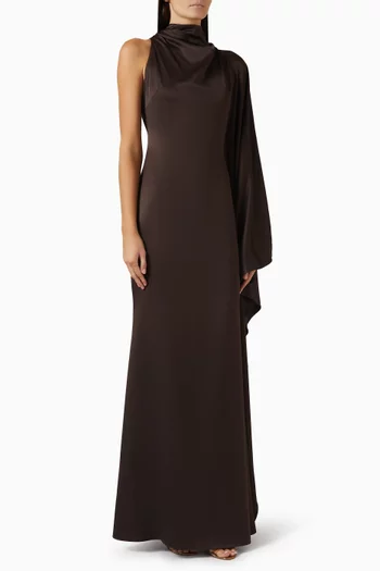 Odaluna Maxi Dress in Satin