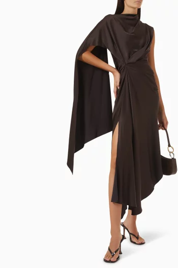 Lunessa Midi Dress in Satin