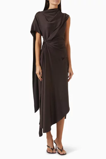 Lunessa Midi Dress in Satin