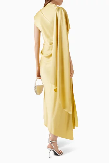 Lunessa Midi Dress in Satin